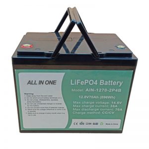 Bateri e rikarikueshme 896Wh lifepo4 12V 70Ah për vechile elektrike